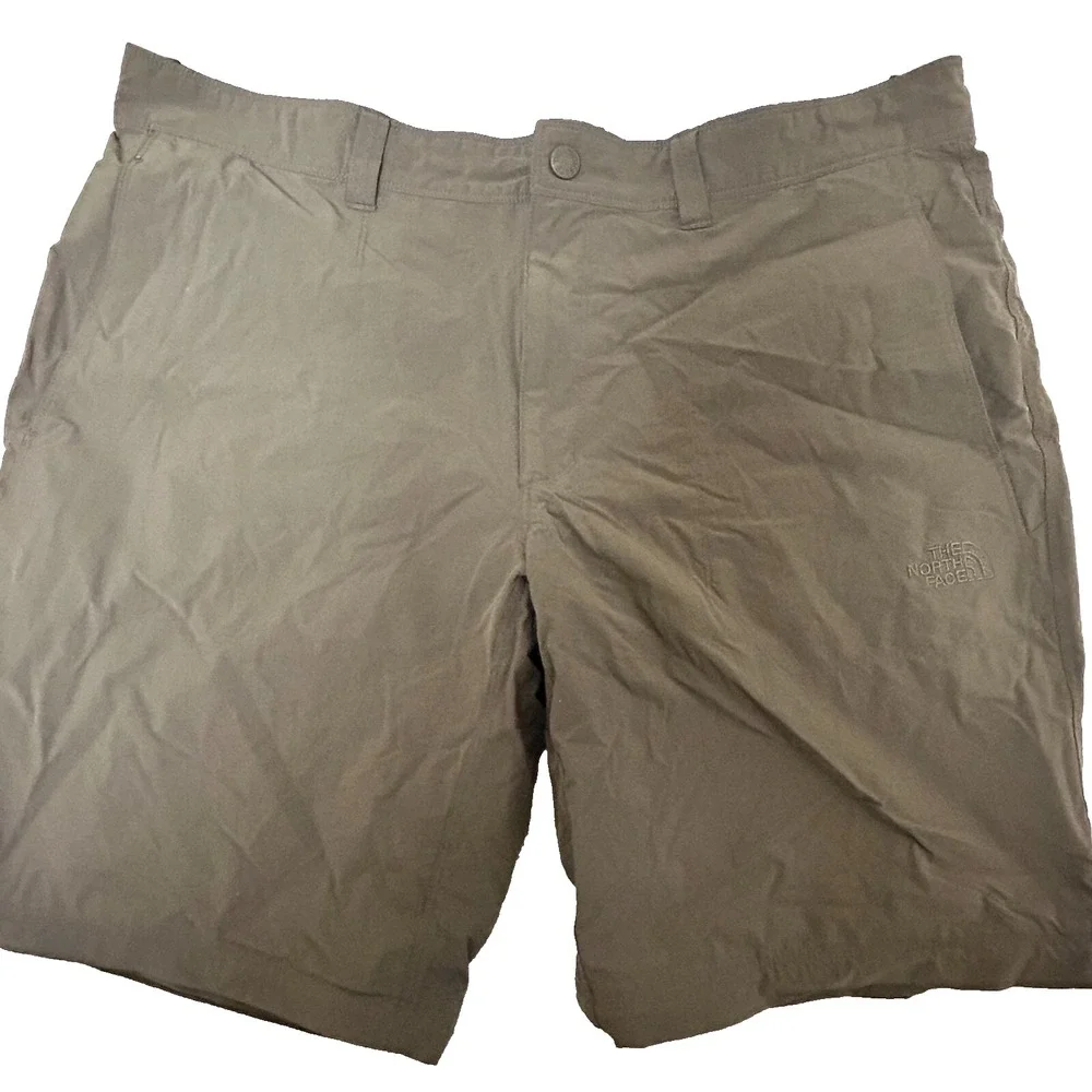 The North Face Chino‎ Short Mens 38 Brown Hiking Camping Flat Front Belt Loops